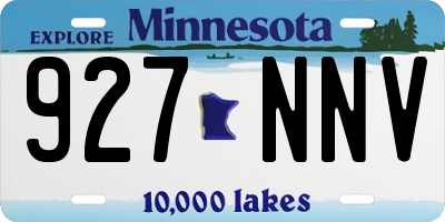 MN license plate 927NNV