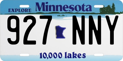 MN license plate 927NNY