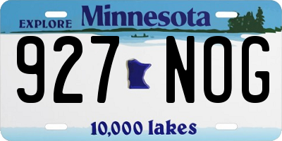 MN license plate 927NOG