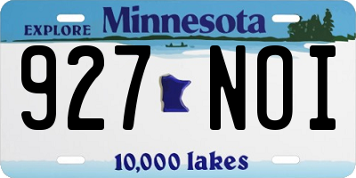 MN license plate 927NOI