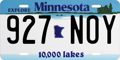 MN license plate 927NOY
