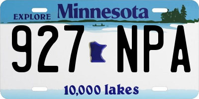 MN license plate 927NPA