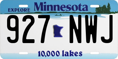 MN license plate 927NWJ