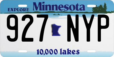 MN license plate 927NYP