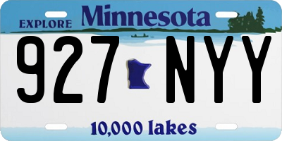 MN license plate 927NYY