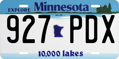 MN license plate 927PDX