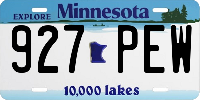 MN license plate 927PEW