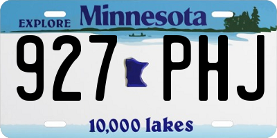MN license plate 927PHJ