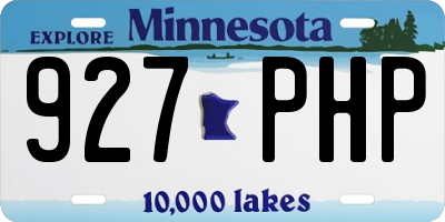 MN license plate 927PHP