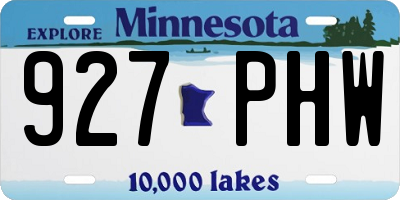 MN license plate 927PHW