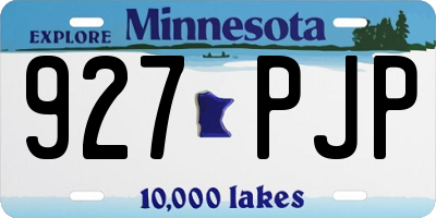 MN license plate 927PJP
