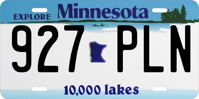 MN license plate 927PLN