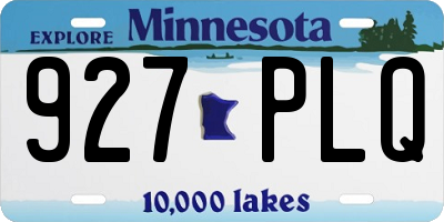 MN license plate 927PLQ