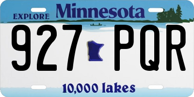 MN license plate 927PQR