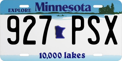 MN license plate 927PSX