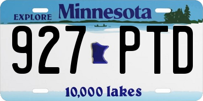 MN license plate 927PTD