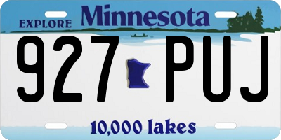 MN license plate 927PUJ