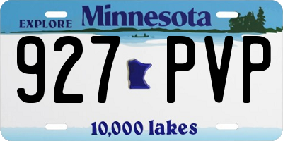 MN license plate 927PVP