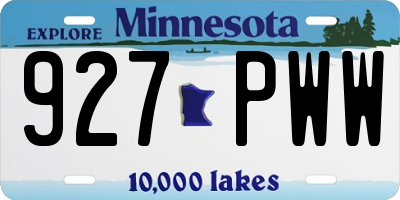 MN license plate 927PWW