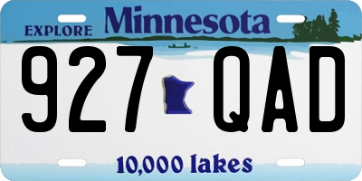 MN license plate 927QAD