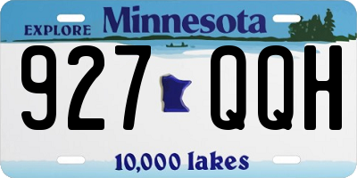 MN license plate 927QQH