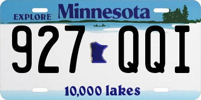 MN license plate 927QQI