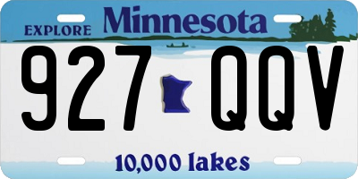 MN license plate 927QQV
