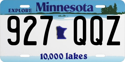MN license plate 927QQZ