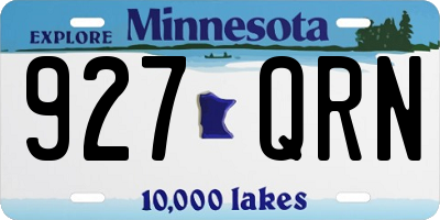 MN license plate 927QRN