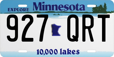 MN license plate 927QRT
