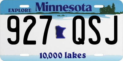 MN license plate 927QSJ