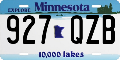 MN license plate 927QZB