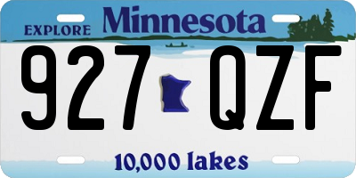 MN license plate 927QZF