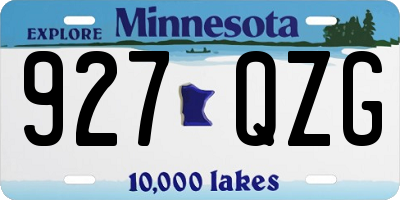 MN license plate 927QZG