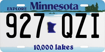 MN license plate 927QZI