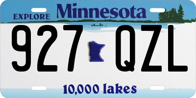 MN license plate 927QZL