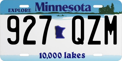 MN license plate 927QZM