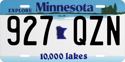 MN license plate 927QZN