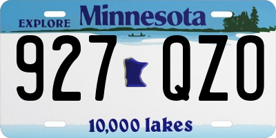MN license plate 927QZO