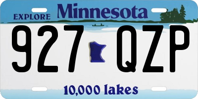 MN license plate 927QZP