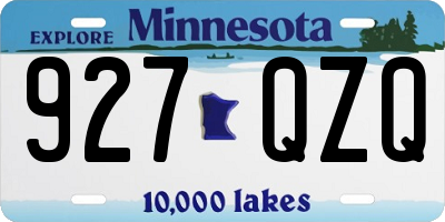 MN license plate 927QZQ