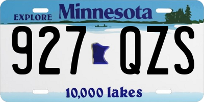 MN license plate 927QZS