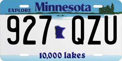 MN license plate 927QZU