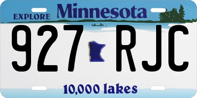 MN license plate 927RJC