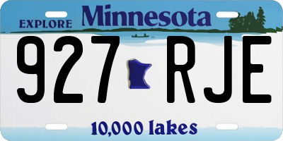 MN license plate 927RJE