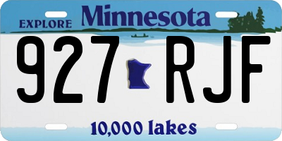 MN license plate 927RJF
