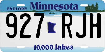 MN license plate 927RJH