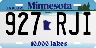 MN license plate 927RJI