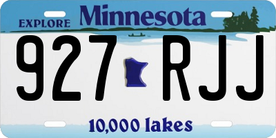 MN license plate 927RJJ