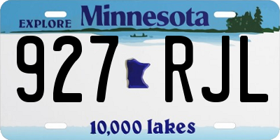 MN license plate 927RJL
